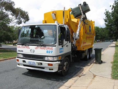 Recycling truck in Canberra, ACT