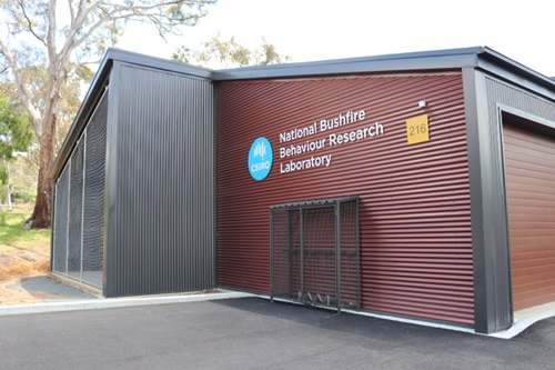 Outside view of the National Bushfire Behaviour Research Laboratory at Black Mountain, Canberra.