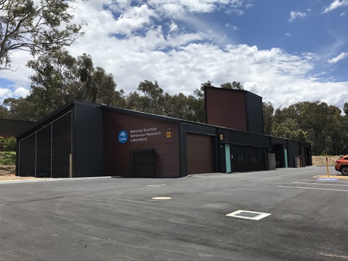 Outside view of the the National Bushfire Behaviour Research Laboratory at Black Mountain, Canberra.