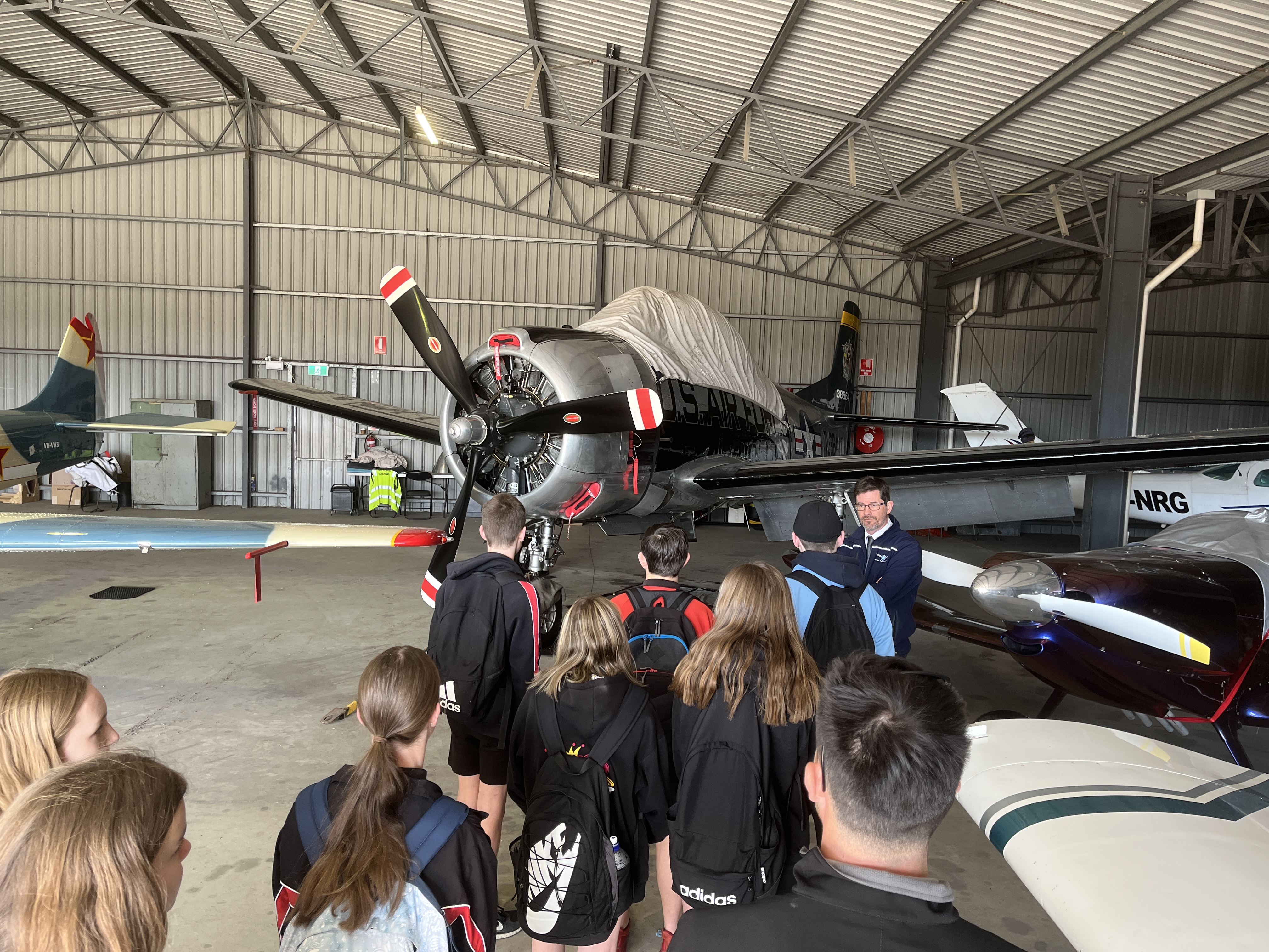 Year 9 and 10 students recently went on a site visit to Central Coast Aero Club,