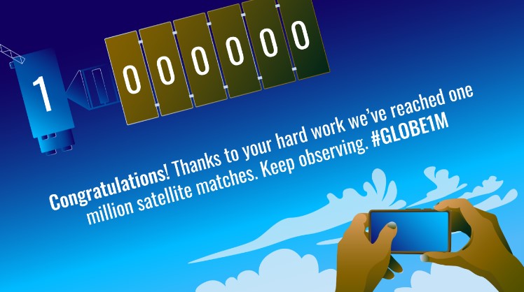 GLOBE satellite matches reaches 1 million