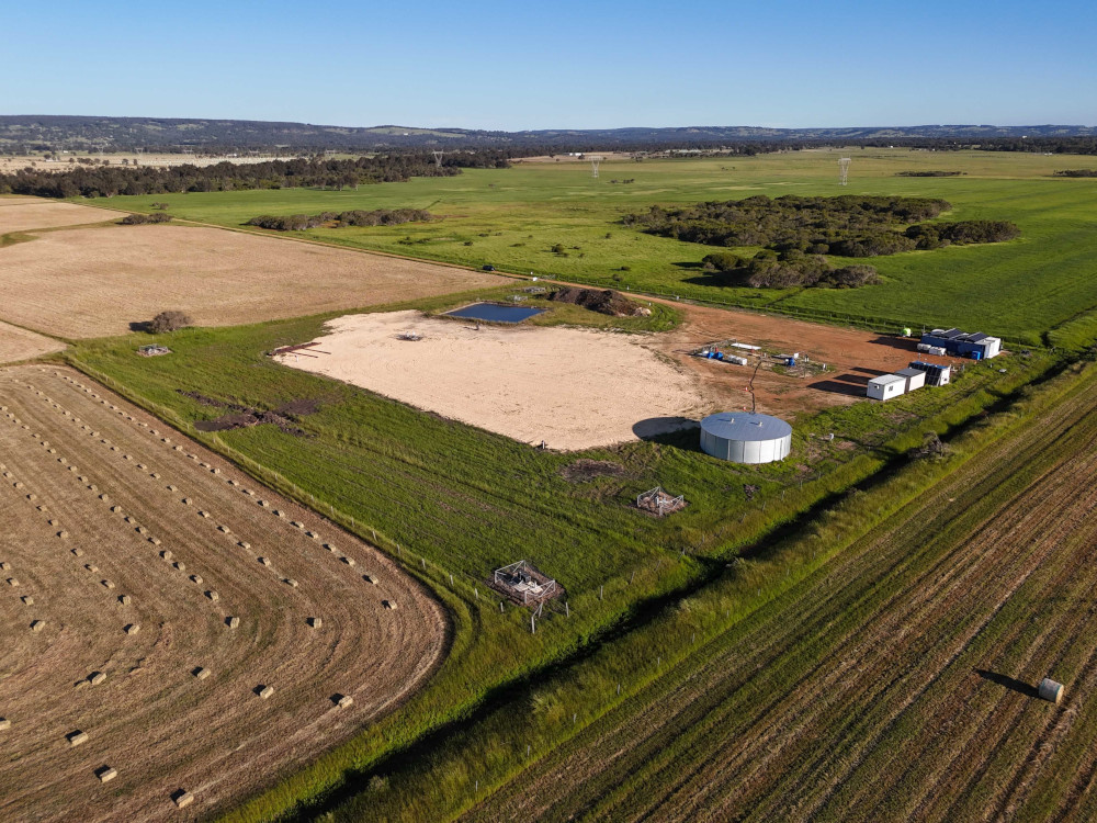 farm with laboratory in between paddocks