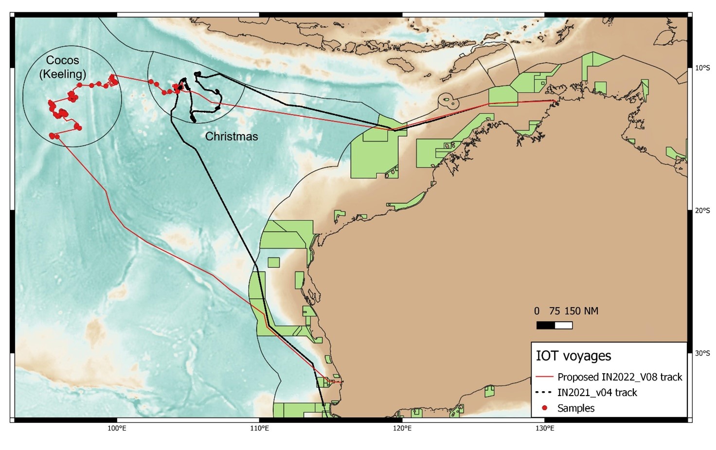 Investigating The IOT CSIRO   2022 Voyage MapIN2022V08 Region 