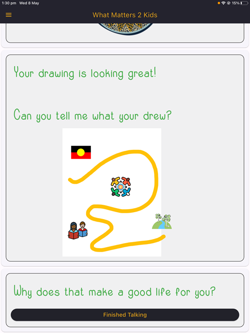 Screen shot of What Matters 2 Kids app