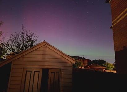 The aurora on May 11 was so strong it could be seen in inner city suburbs, like this snap from Seddon, in the western suburbs of Melbourne, Victoria.