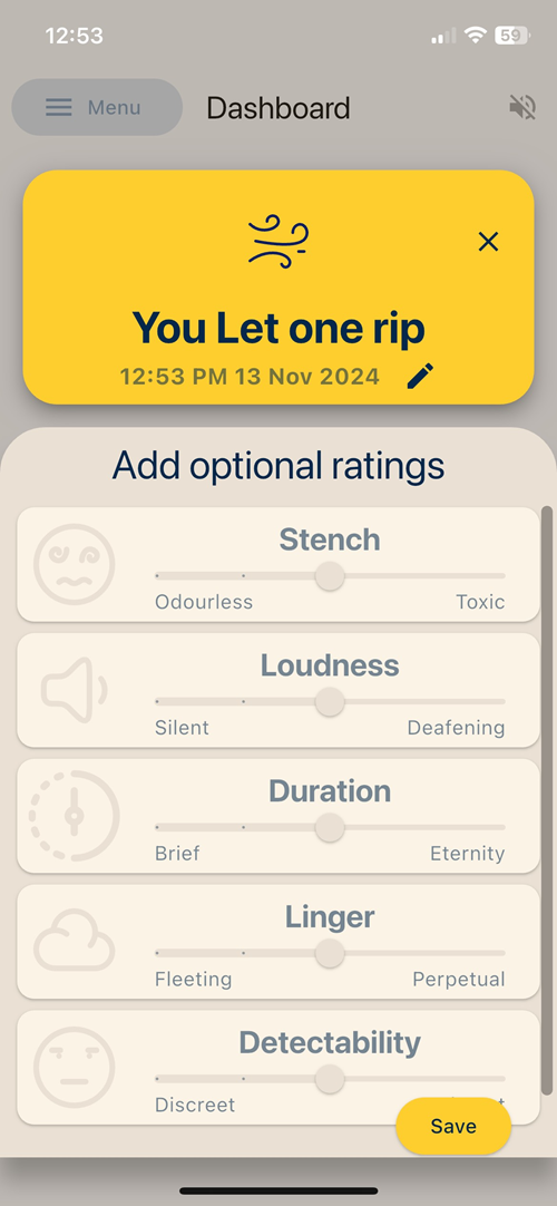 The quantity and quality of outputs should be tracked, including attributes such as stench, loudness, duration, linger and detectability. 