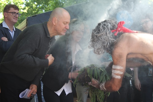 CSIRO's Chief Executive, Doug Hilton, was in attendance at the event and took part in the day's activities, which included a smoking ceremony.