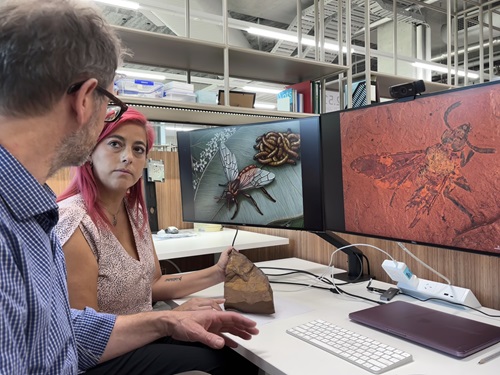 CSIRO research scientist Dr Juanita Rodriguez and Michael Frese, from the University of Canberra. 