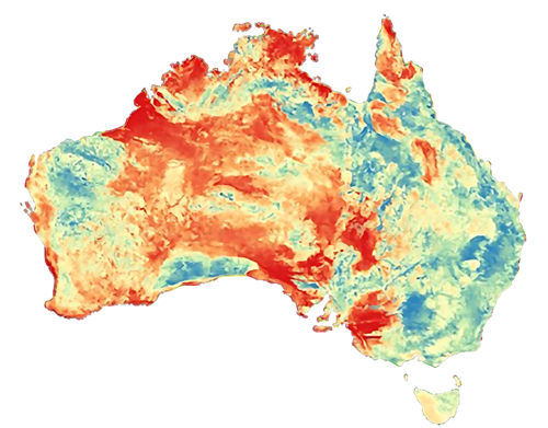 Isotope map of Australia made by CSIRO using data from Isotopes.au.