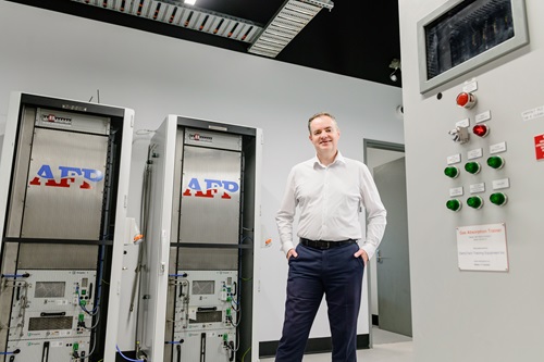 Director of CQUniversity’s Centre for Hydrogen and Renewable Energy Paul Hodgson at the Hydrogen Lab in Gladstone