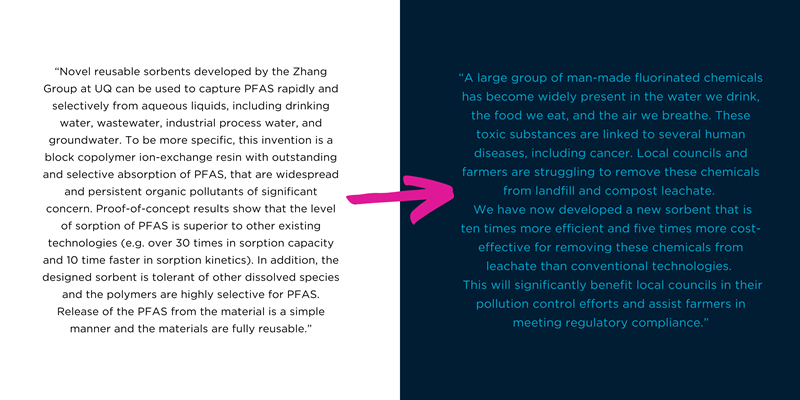 Two versions of a pitch made by BlueWave Solutions before and after the ON Prime program.