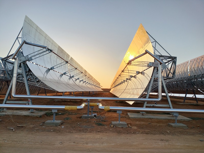 18-megawatt paraborlic trough concentrated solar thermal plant.