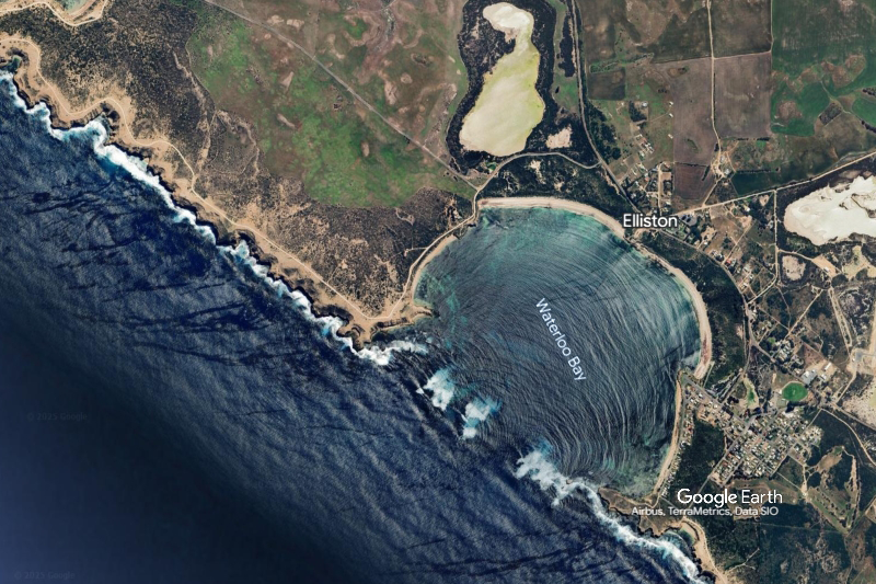 Elliston, South Australia. Image copyright Google, Airbus, TerraMetrics, Data SIO