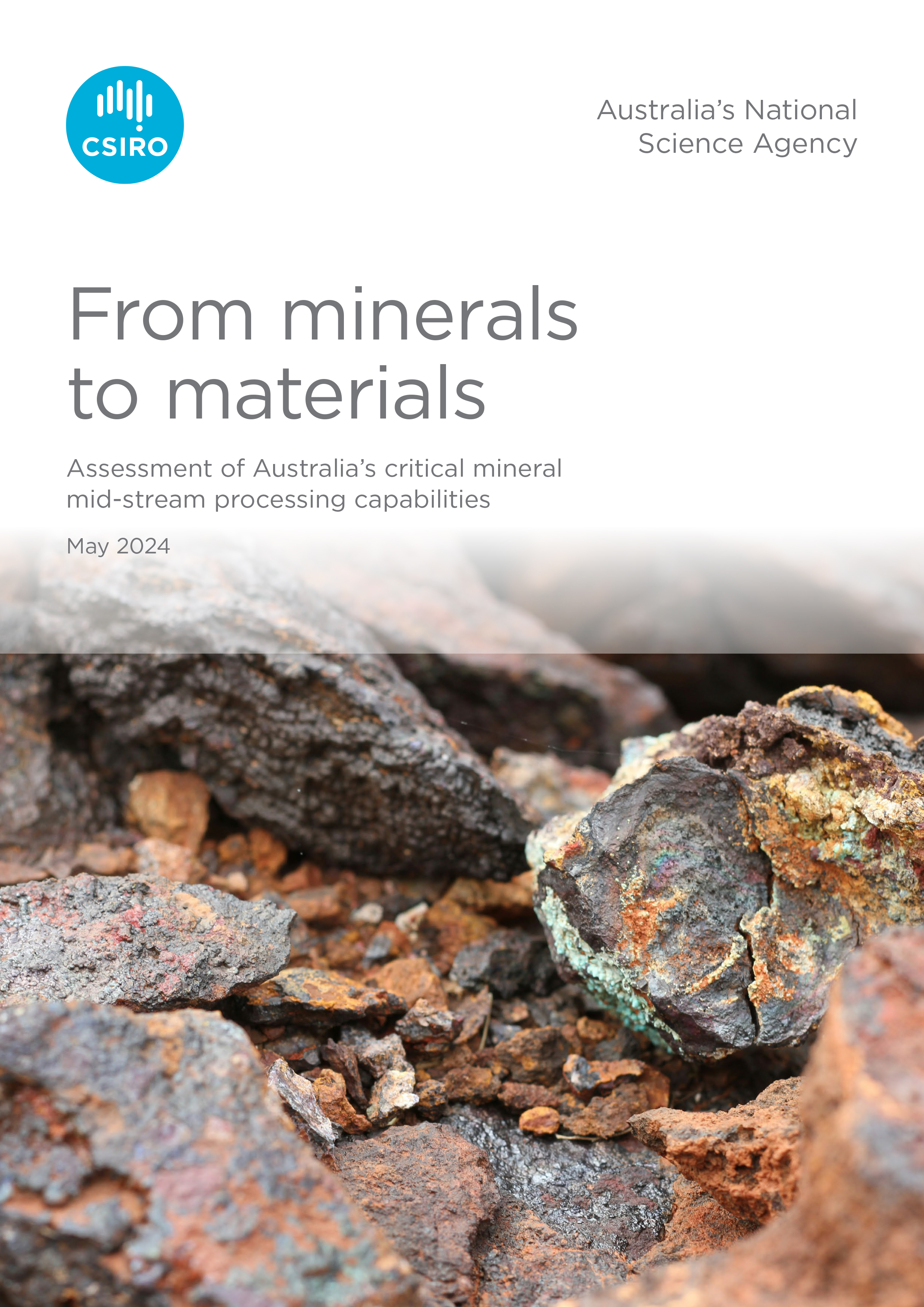 Report cover, from Minerals to Materials
